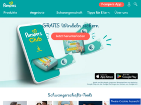 'pampers.de' screenshot