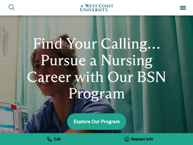 'westcoastuniversity.edu' screenshot