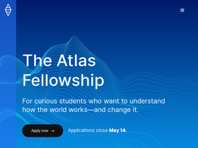 'atlasfellowship.org' screenshot