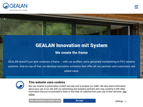 'gealan.de' screenshot