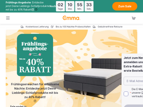 'emma-matratze.de' screenshot