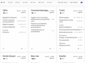 'kanttiinit.fi' screenshot