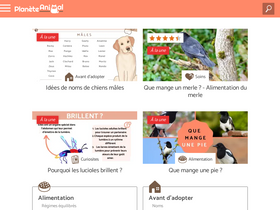 'planeteanimal.com' screenshot