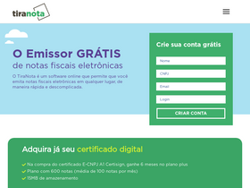 'tiranota.com.br' screenshot