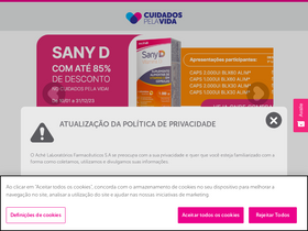 'cuidadospelavida.com.br' screenshot