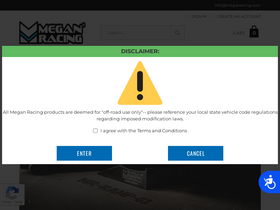 'meganracing.com' screenshot