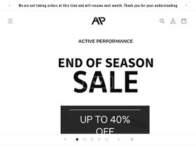 Active Performance homepage screenshot