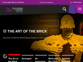 'telusworldofscienceedmonton.ca' screenshot
