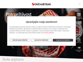 'unicreditbank.si' screenshot