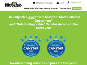 'support.moosemobile.com.au' screenshot