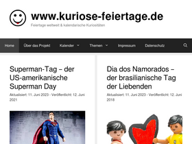 'kuriose-feiertage.de' screenshot