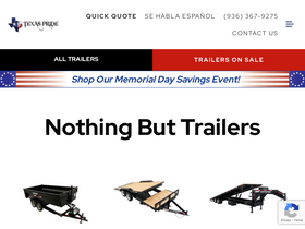'texaspridetrailers.com' screenshot