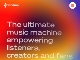 'winamp.com' screenshot