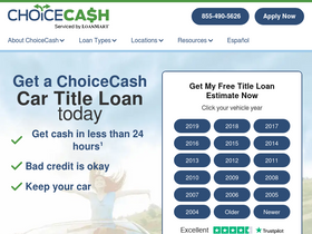'choicecash.com' screenshot
