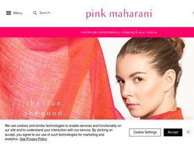 pink maharani homepage screenshot