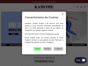 'kamomeshop.es' screenshot