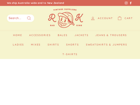 Rag King Vintage Wholesale website screenshot