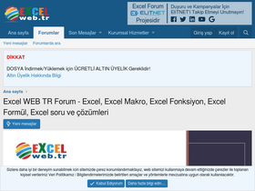 'excel.web.tr' screenshot