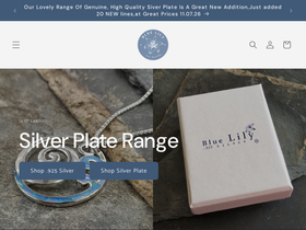 bluelily925silver.com homepage screenshot