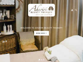 ahuriribeautytherapy.co.nz homepage screenshot