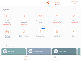 'freecharge.in' screenshot