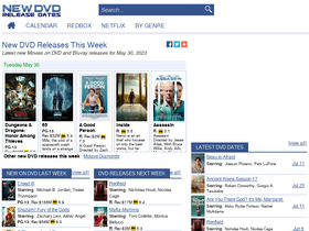 'newdvdreleasedates.com' screenshot