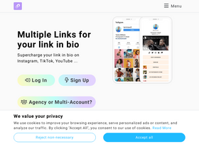 'lnk.bio' screenshot