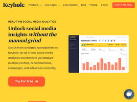 'keyhole.co' screenshot