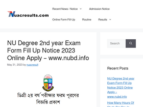 'nuacresults.com' screenshot