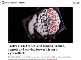 'cybersecuritydive.com' screenshot