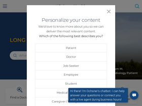 'ochsner.org' screenshot