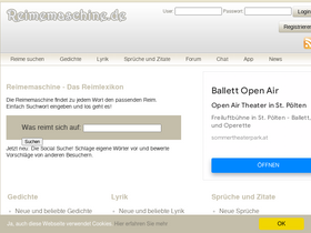 'reimemaschine.de' screenshot