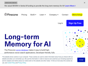 Screenshot of pinecone.io