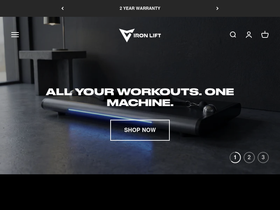 Ironlift homepage screenshot