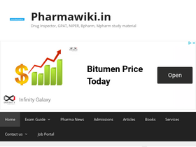 'pharmawiki.in' screenshot