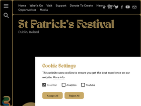 'stpatricksfestival.ie' screenshot