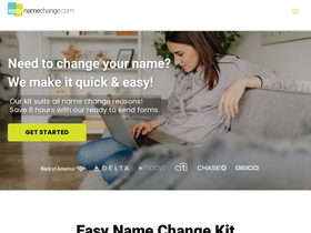 'easynamechange.com' screenshot