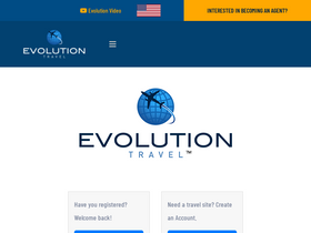 'evotravelagent.com' screenshot