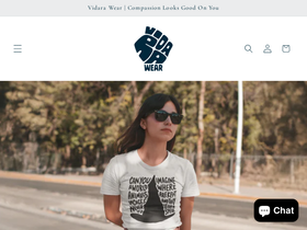 vidarawear.com homepage screenshot