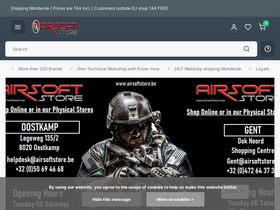 'airsoftstore.be' screenshot