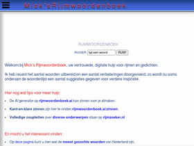 'rijmwoordenboek.nl' screenshot