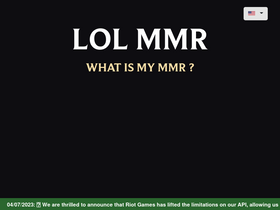 'mylolmmr.com' screenshot