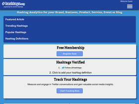 'hashtags.org' screenshot