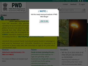 'wbpwd.gov.in' screenshot