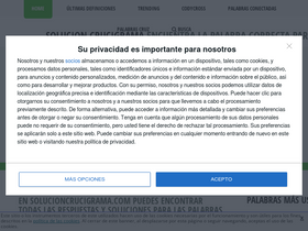'solucioncrucigrama.com' screenshot