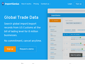 'importgenius.com' screenshot