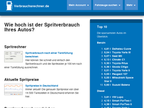 'verbrauchsrechner.de' screenshot