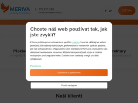 'meriva-preklady.cz' screenshot