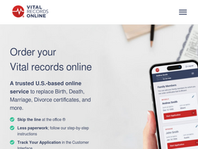 'vitalrecordsonline.com' screenshot