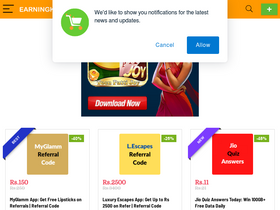 'earningkart.in' screenshot